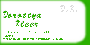 dorottya kleer business card